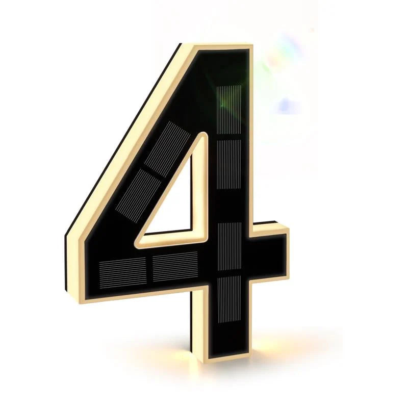 Outdoor Solar-Powered Address Sign