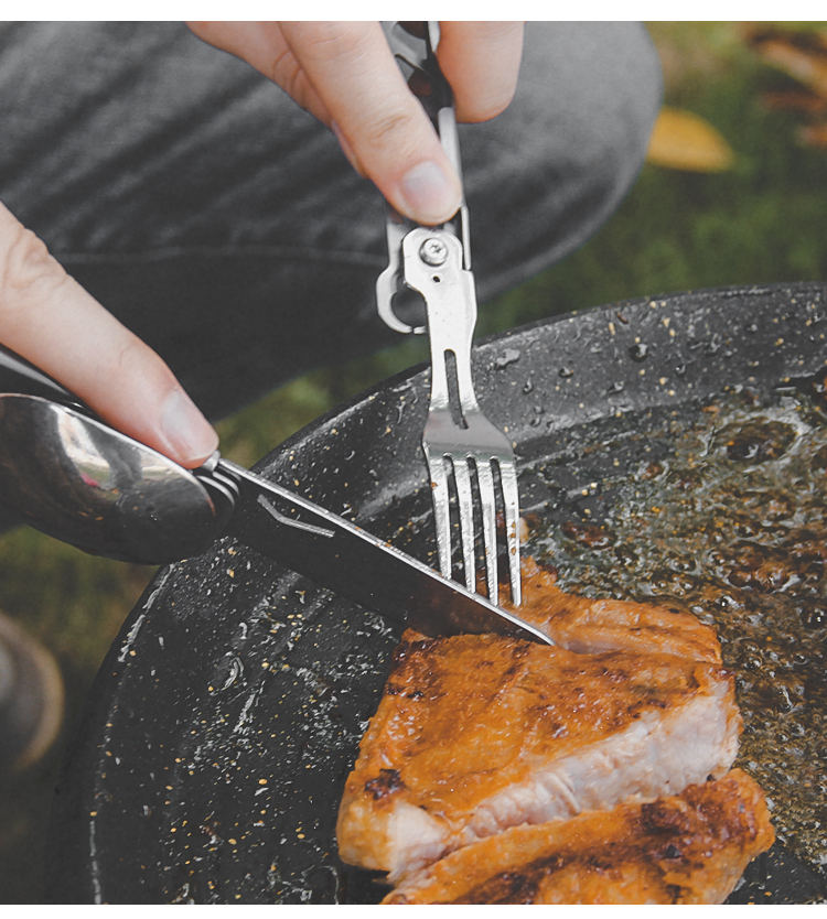 Outdoor Camping Utensils Spoon Fork Knife Utensils Multi Functional Spork Spoon Knife Forks