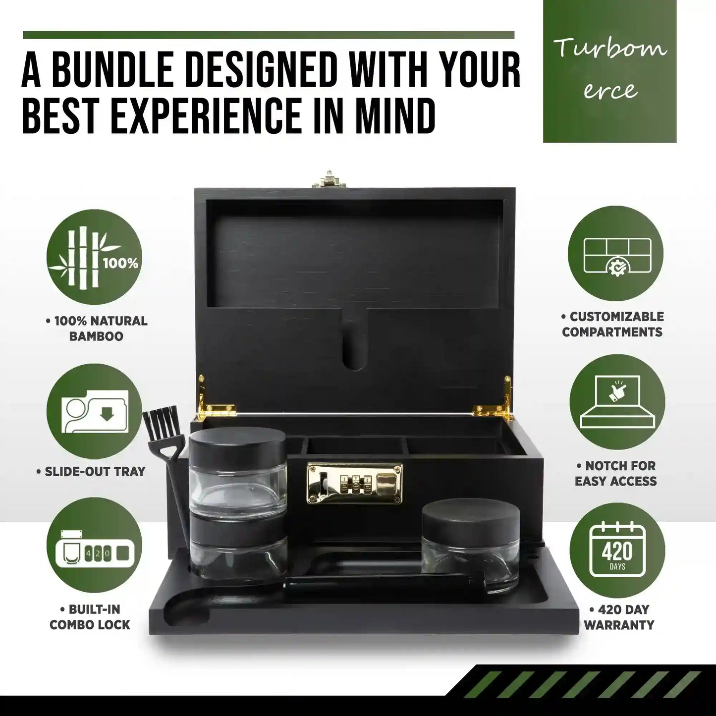 Large bamboo organizer box