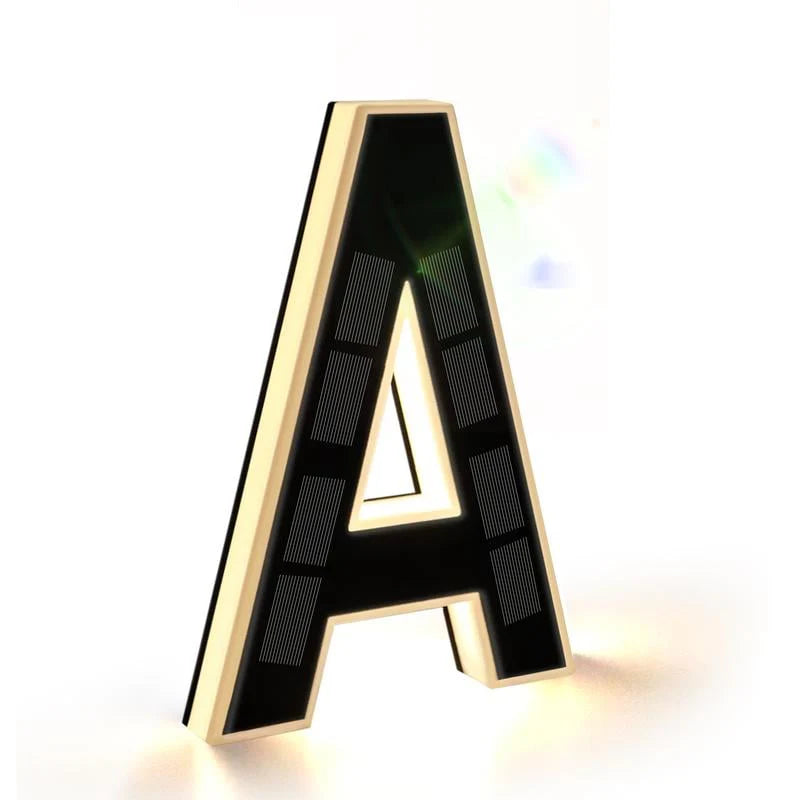 Outdoor Solar-Powered Address Sign