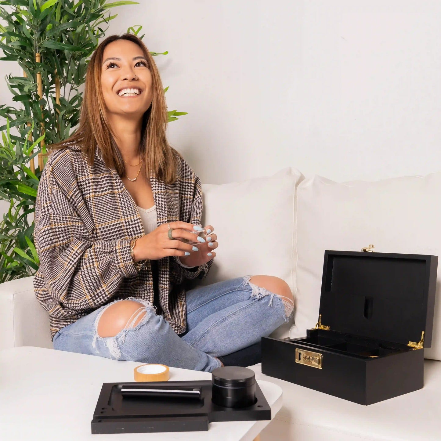 Large bamboo organizer box