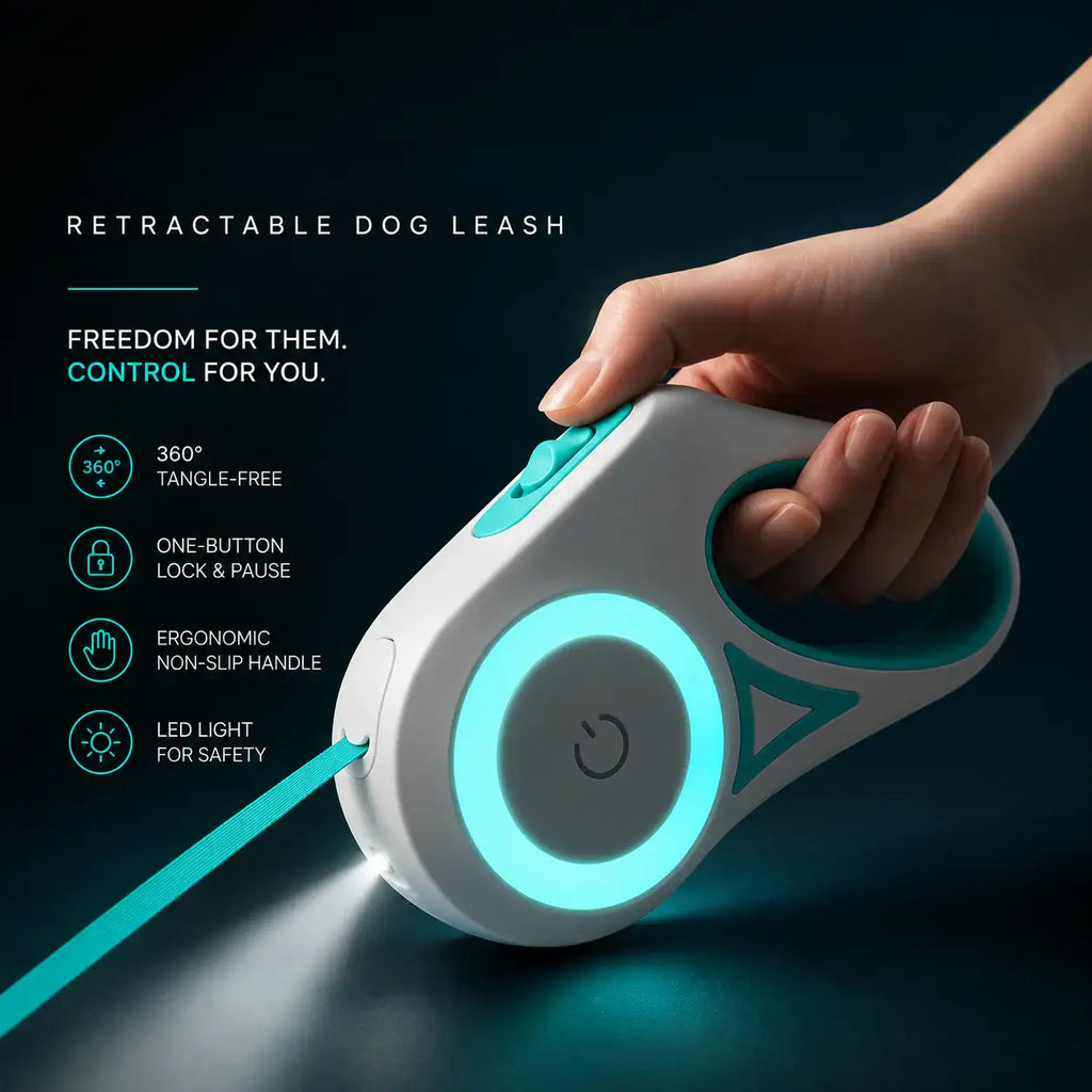 LED Night Walking Leash Retractable Leash