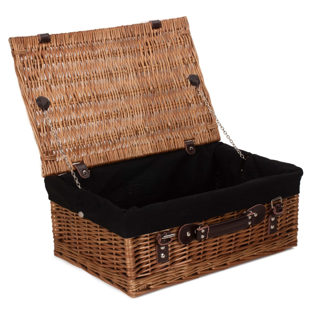 46cm Double Steamed Willow Wicker Picnic Basket