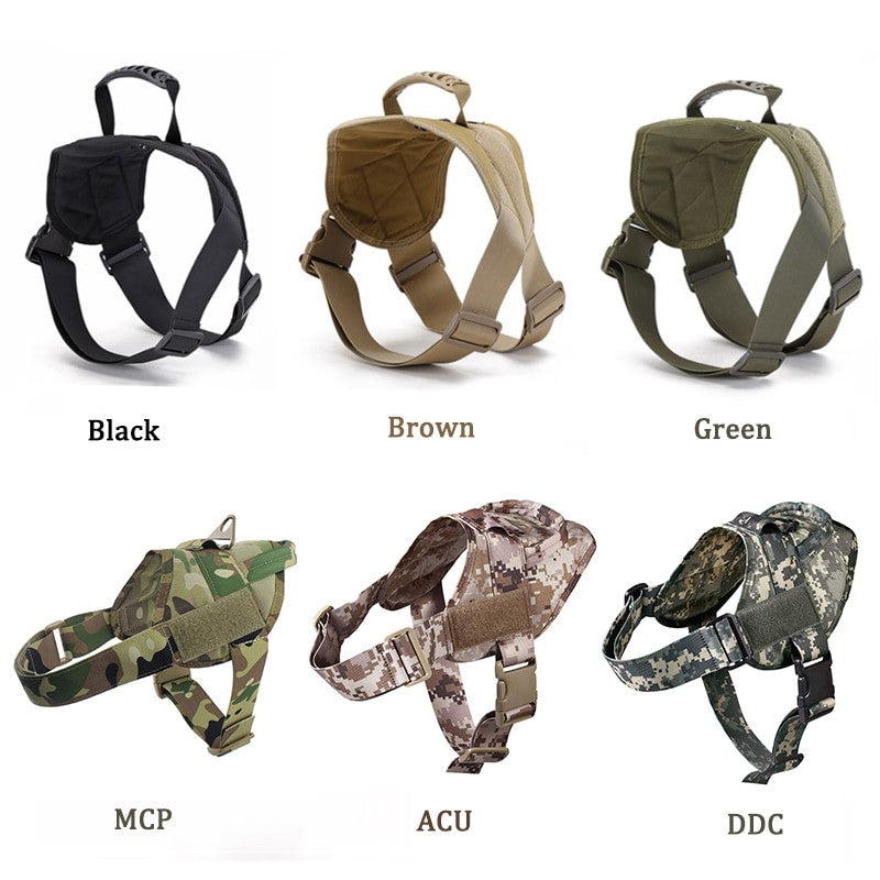 Military Tactical Dog Harness Patrol K9 Working Pet